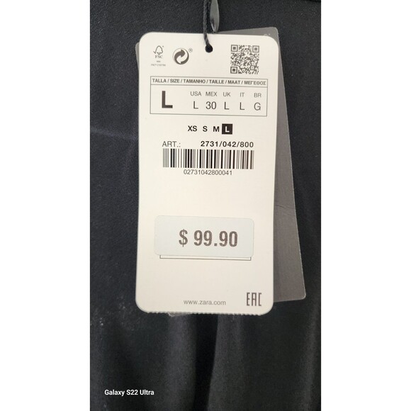 NEW Zara Woman Black Bell Bottom Jumpsuit Lace Insert Size L Spaghetti Straps - Picture 7 of 15